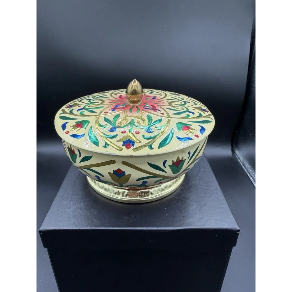 🇬🇧✨ Vintage English Decorative Tin Container – Made in England ✨🇬🇧